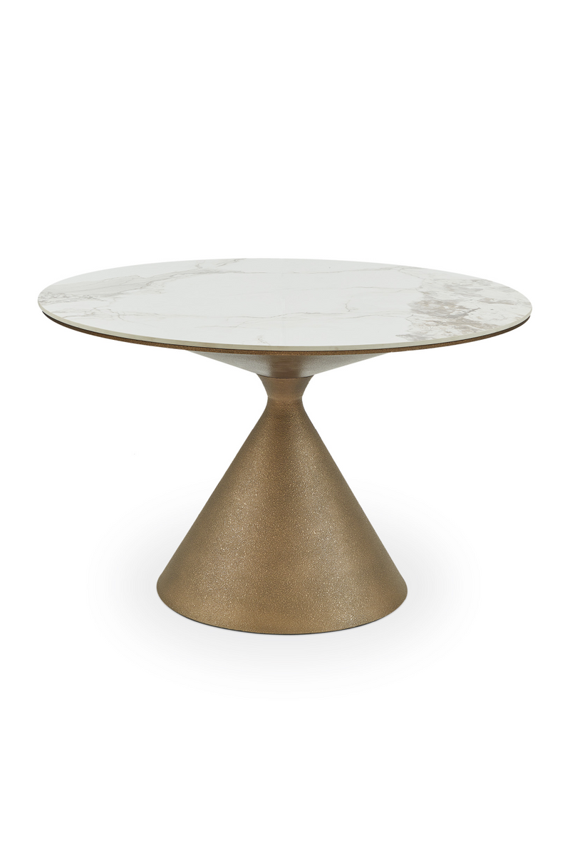 Gold Conical Base Dining Table | Liang & Eimil Ditta | Oroatrade.com