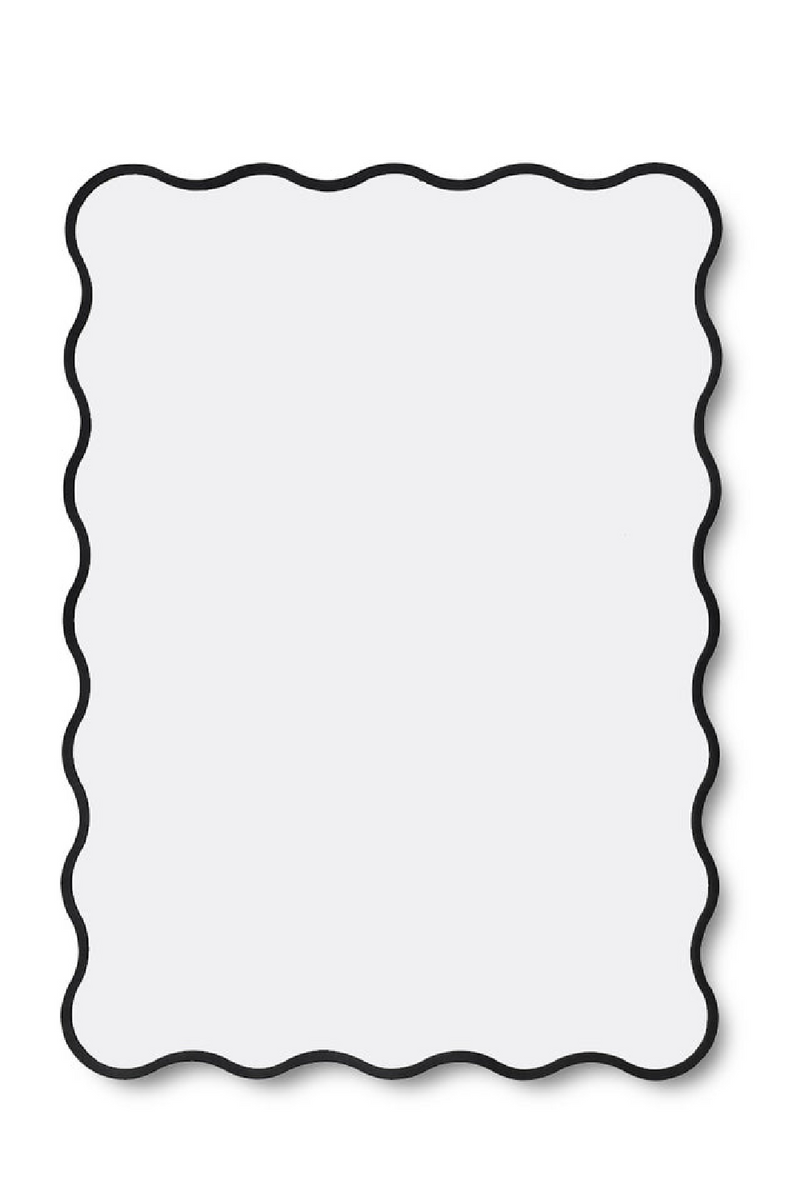 Scalloped Black Wall Mirror | Liang & Eimil Talia | Oroatrade.com