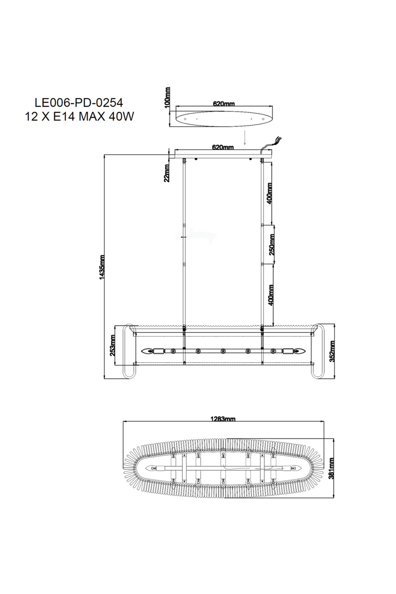 Modern Glam Pendant Lamp | Liang & Eimil Metropolitan | Oroatrade.com