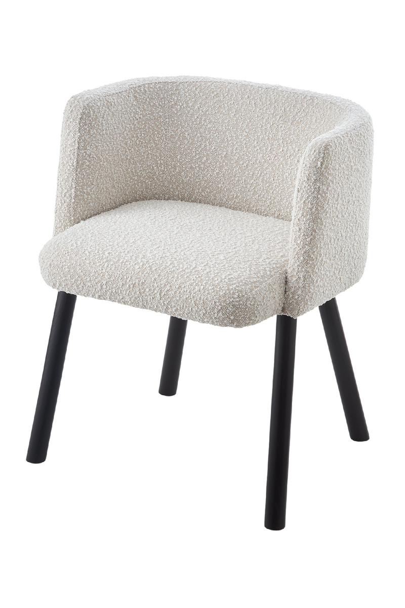 White Bouclé Contoured Dining Chair | Liang & Eimil Ethis | Oroatrade.com