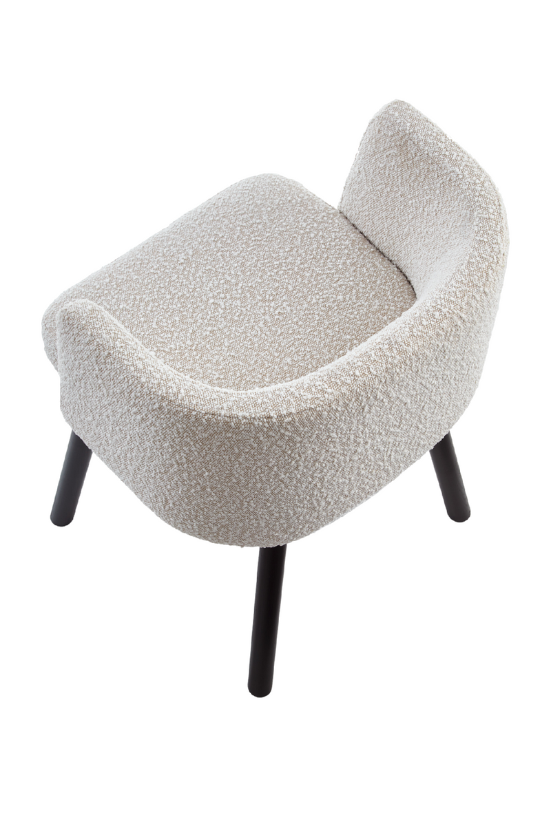 White Bouclé Contoured Dining Chair | Liang & Eimil Ethis | Oroatrade.com