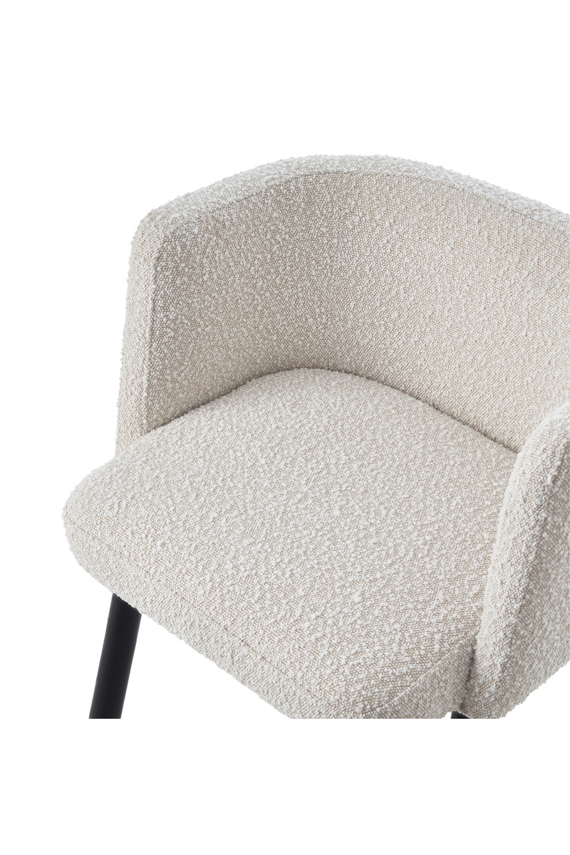 White Bouclé Contoured Dining Chair | Liang & Eimil Ethis | Oroatrade.com
