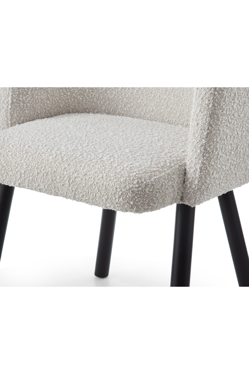 White Bouclé Contoured Dining Chair | Liang & Eimil Ethis | Oroatrade.com