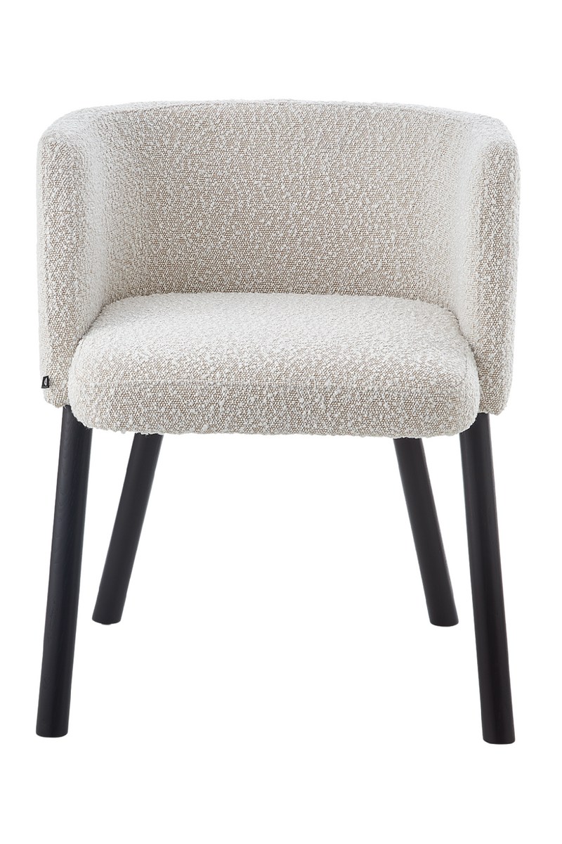 White Bouclé Contoured Dining Chair | Liang & Eimil Ethis | Oroatrade.com