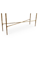 Cobra Console Table – Textured Antique Brass and Glass | Oroatrade.com
