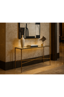 Cobra Console Table – Textured Antique Brass and Glass | Oroatrade.com
