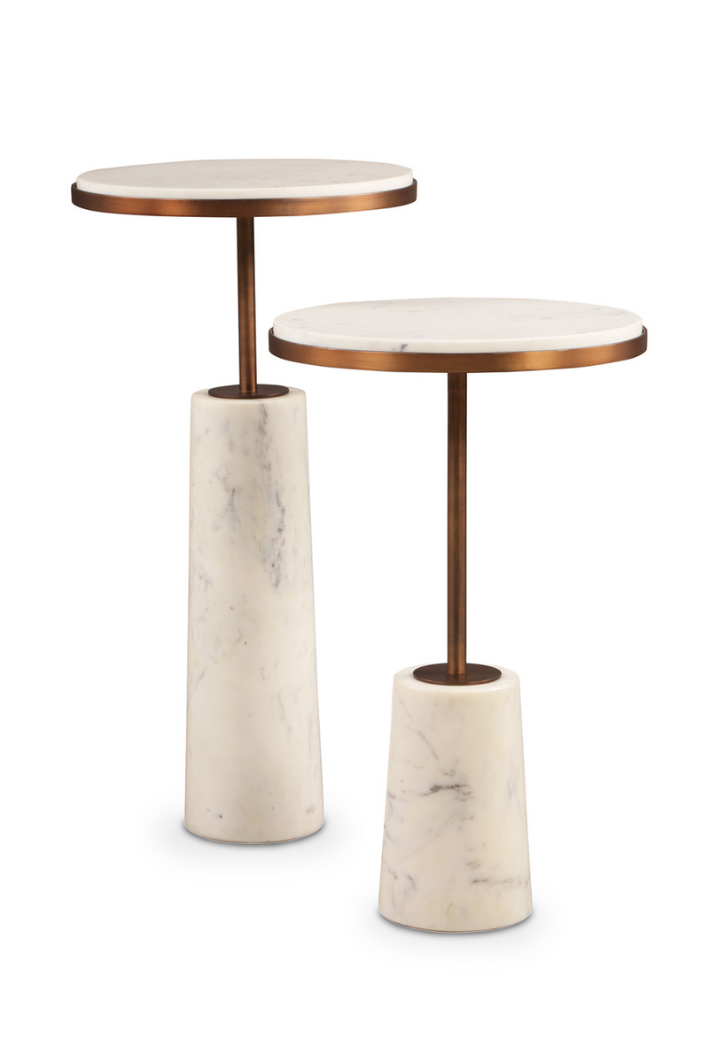 Conical Base Marble Side Tables (2) | Liang & Eimil Notto | Oroatrade.com