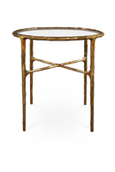 Textured Brass Round Side Table | Liang & Eimil Cobra | Oroatrade.com