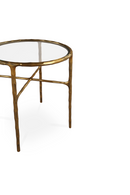 Textured Brass Round Side Table | Liang & Eimil Cobra | Oroatrade.com