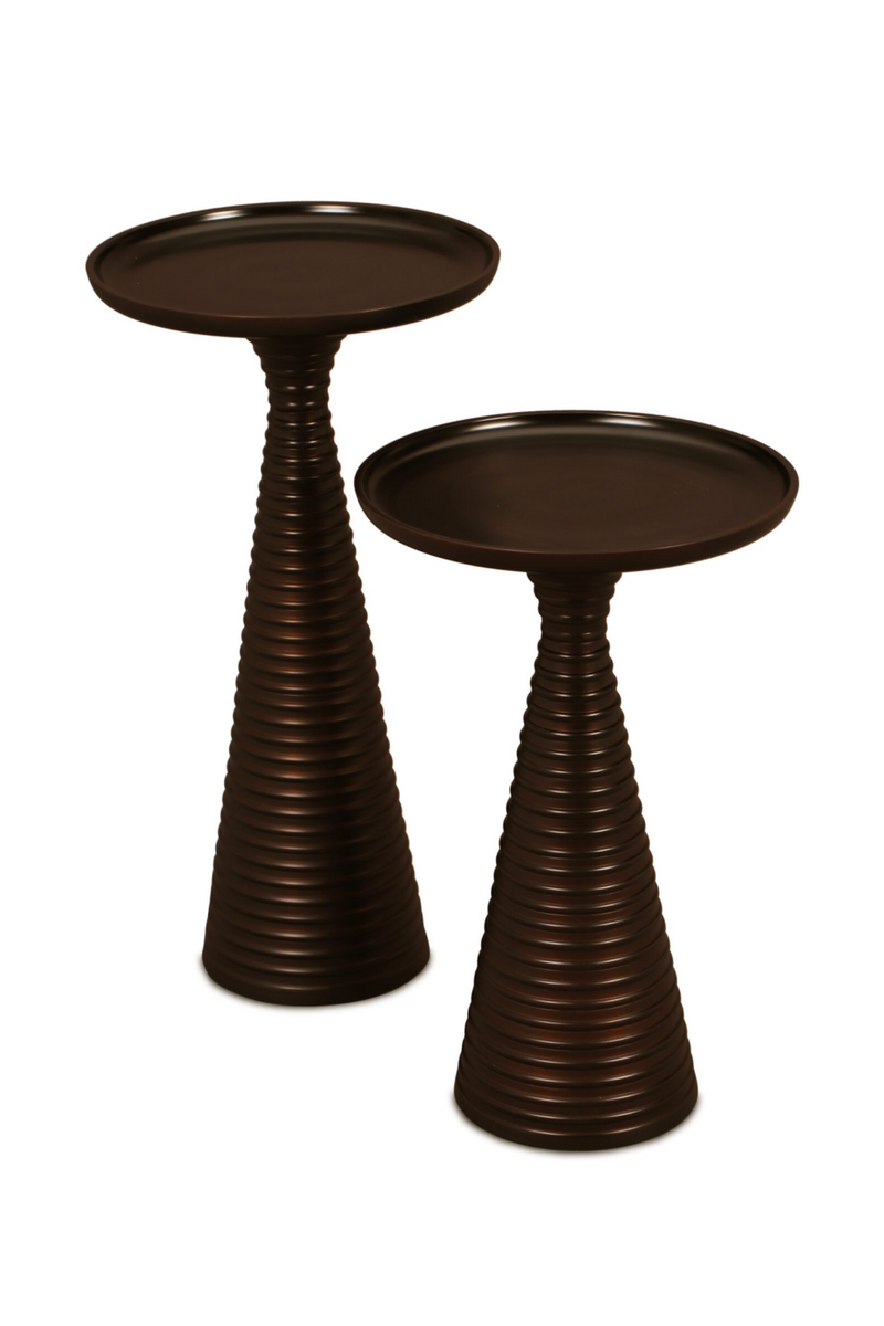 Ridged Bronze Side Tables (2) | Liang & Eimil Othelo | Oroatrade.com