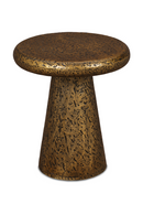 Textured Brass Pedestal Side Table | Liang & Eimil Cotto | Oroatrade.com