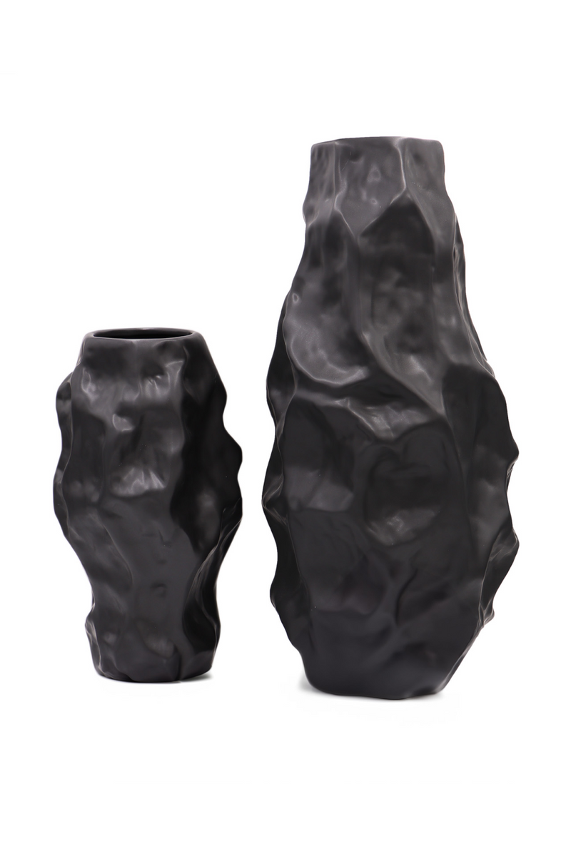 Black Ceramic Organic Vase | Liang & Eimil Adur | Oroatrade.com