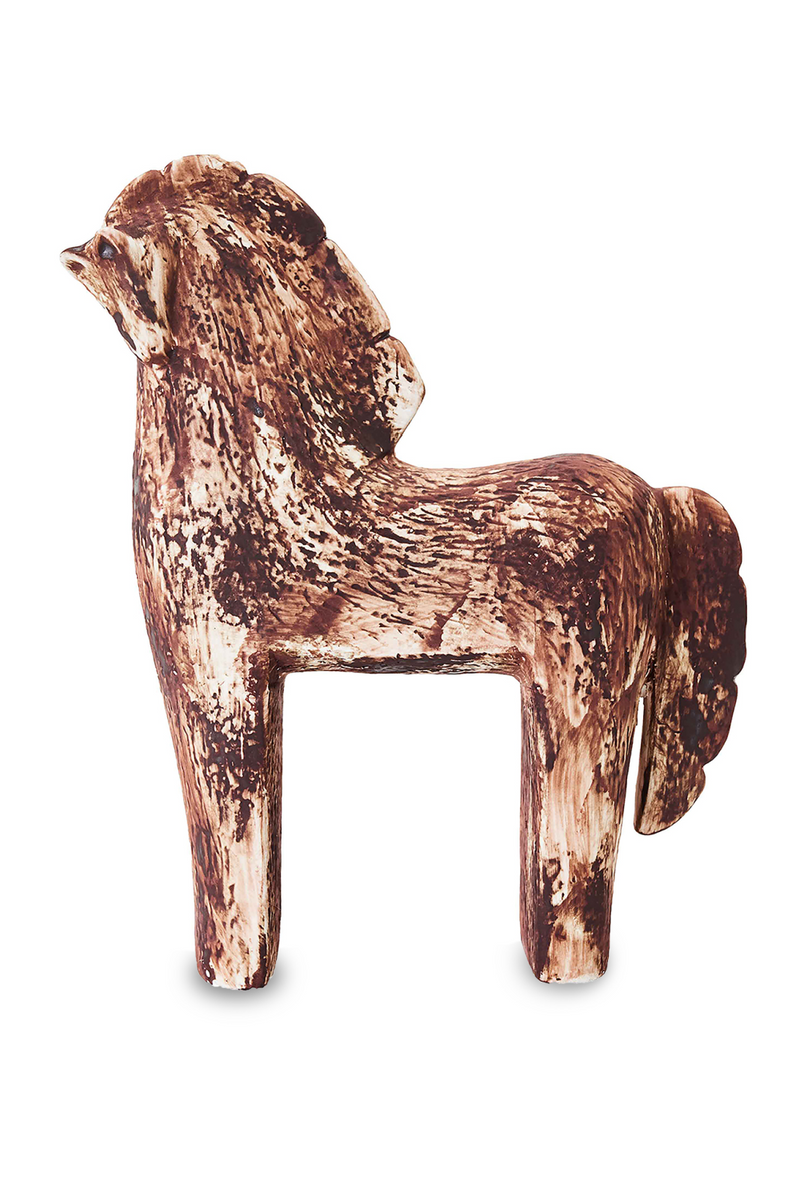 Brown Ceramic Horse Sculpture | Liang & Eimil Shetland