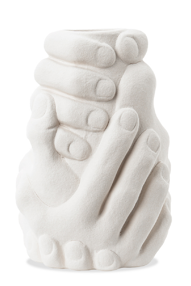White Holding Hands Vase | Liang & Eimil Juntos | Oroatrade.com