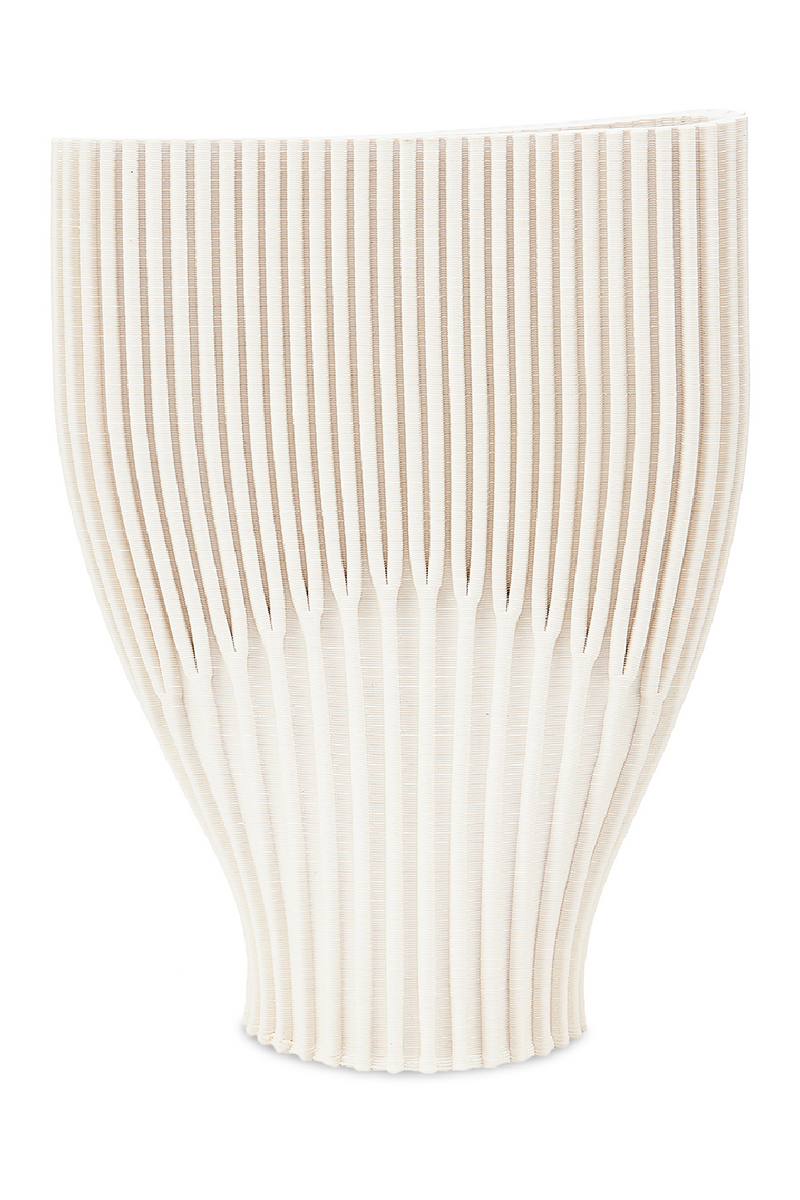 White 3D Printed Ceramic Vase | Liang & Eimil Carreto | Oroatrade.com