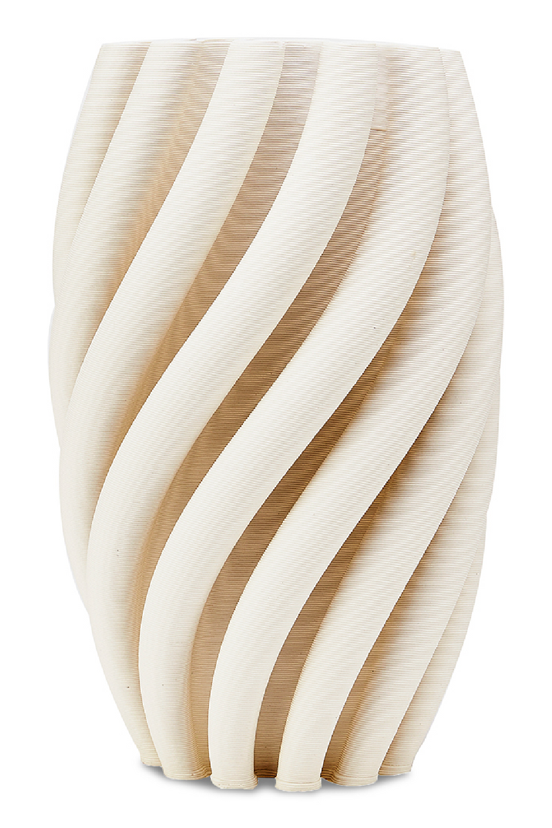 White Ceramic Fluted Vase | Liang & Eimil Macado | Oroatrade.com