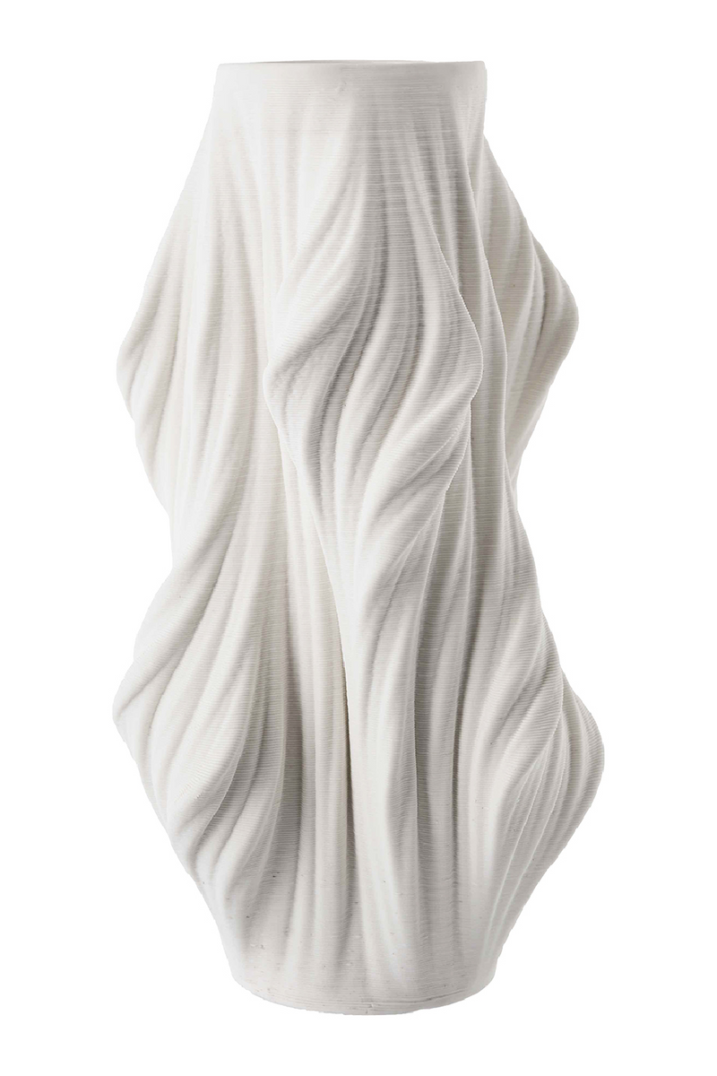 White Ceramic 3D-Painted Vase | Liang & Eimil Waven | Oroatrade.com