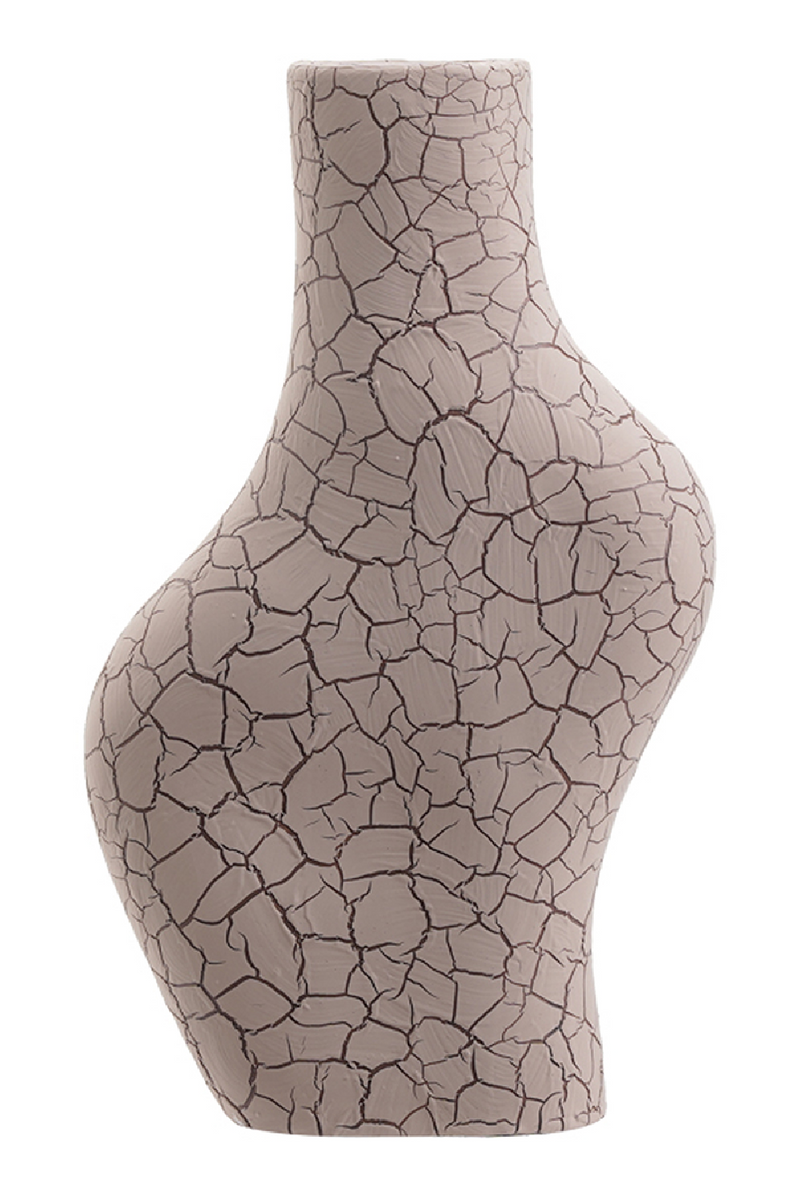 Taupe Ceramic Crackled Vase | Liang & Eimil Marni | Oroatrade.com