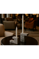 Gray & White Marble Candle Holders (2) | Liang & Eimil Arco | Oroatrade.com