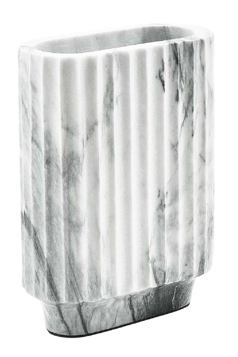 Gray Marble Fluted Vase | Liang & Eimil Zeno | Oroatrade.com
