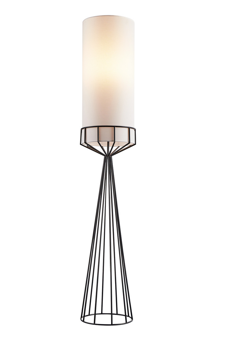 White Linen Tubular Floor Lamp | Liang & Eimil Faro | Oroatrade.com