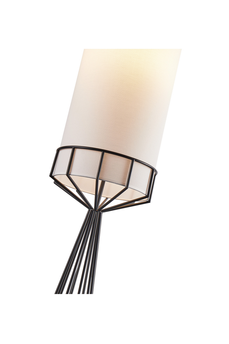 White Linen Tubular Floor Lamp | Liang & Eimil Faro | Oroatrade.com