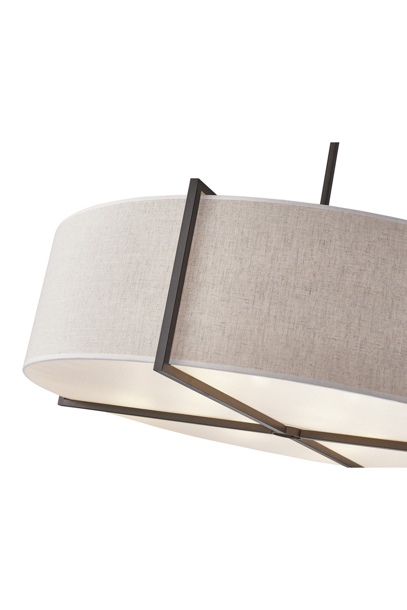 Beige Linen Drum Pendant Lamp L | Liang & Eimil Sanderson | Oroatrade.com