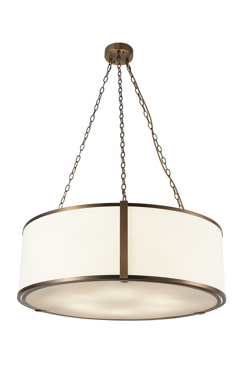 Brass Framed Linen Pendant Lamp | Liang & Eimil Baltimore | Oroatrade.com