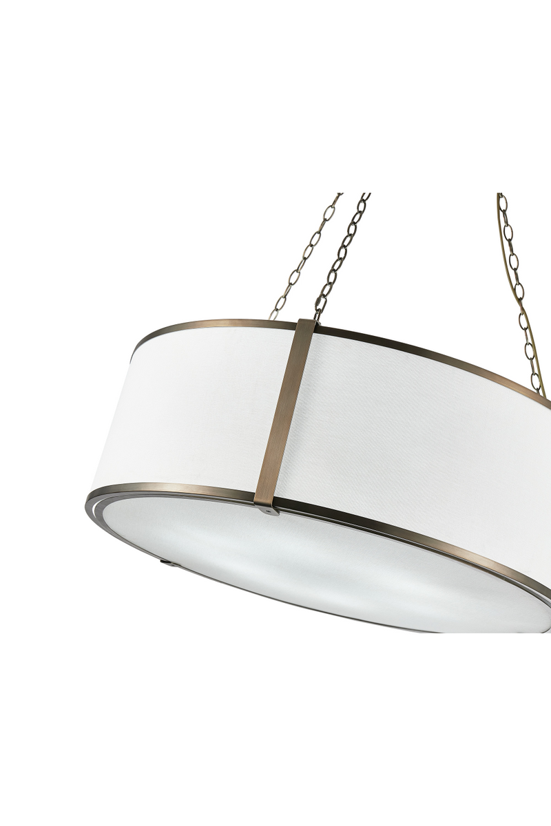 Brass Framed Linen Pendant Lamp | Liang & Eimil Baltimore | Oroatrade.com