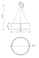 Brass Framed Linen Pendant Lamp | Liang & Eimil Baltimore | Oroatrade.com