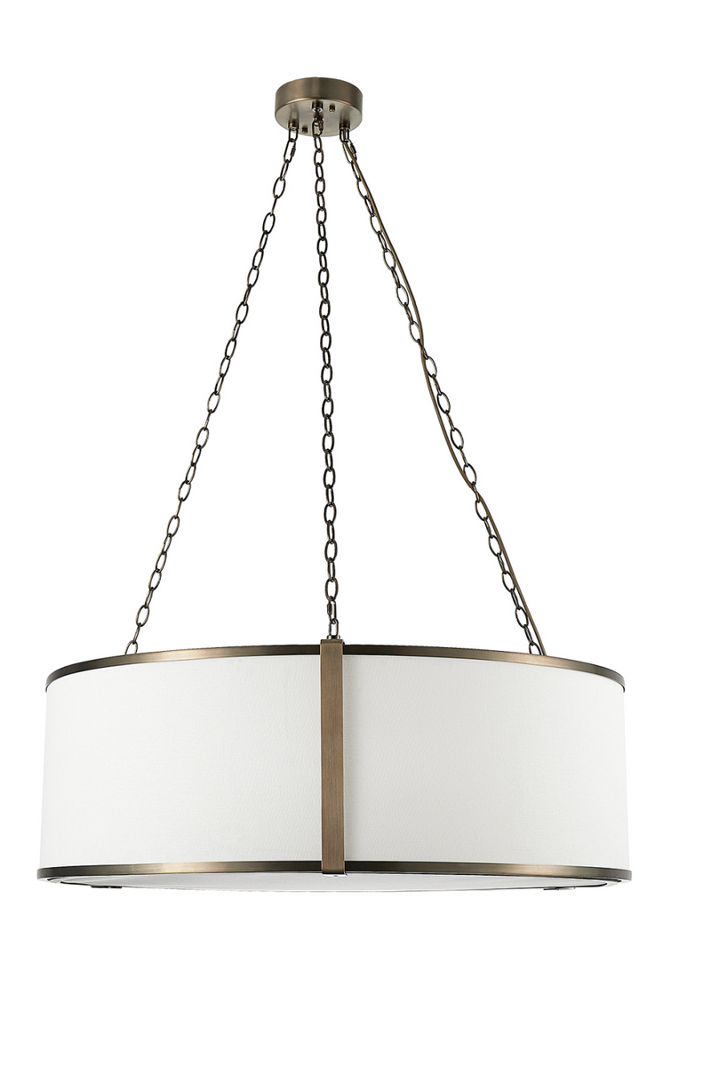 Brass Framed Linen Pendant Lamp | Liang & Eimil Baltimore | Oroatrade.com