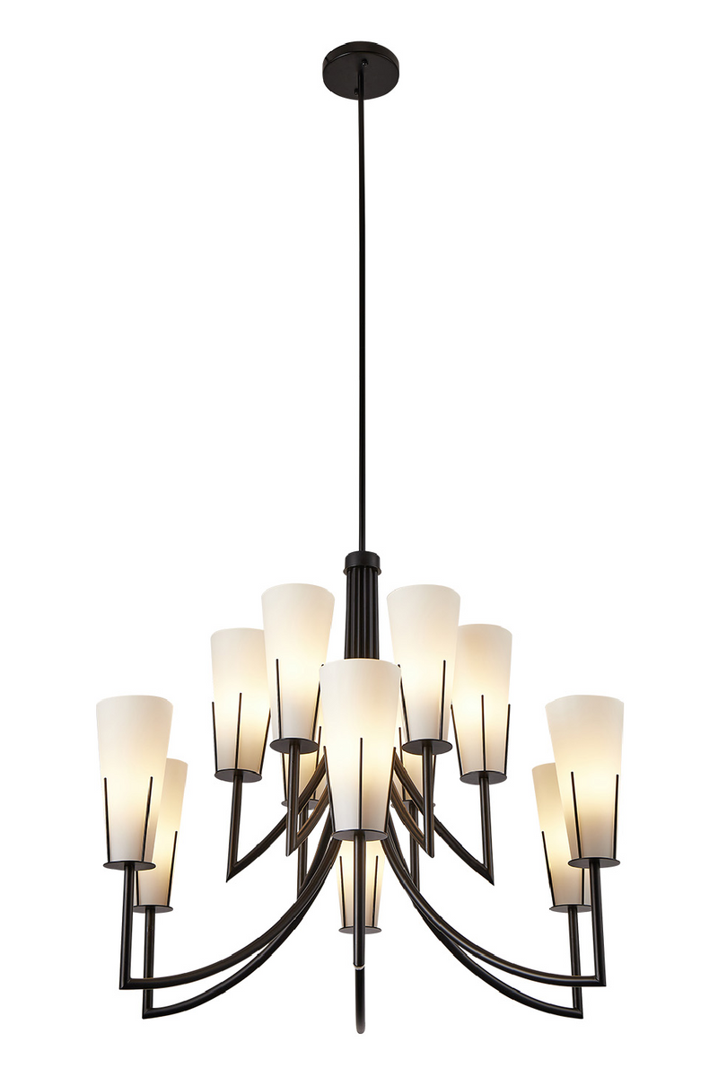 White Conical Glass Chandelier | Liang & Eimil Magestic  | Oroatrade.com