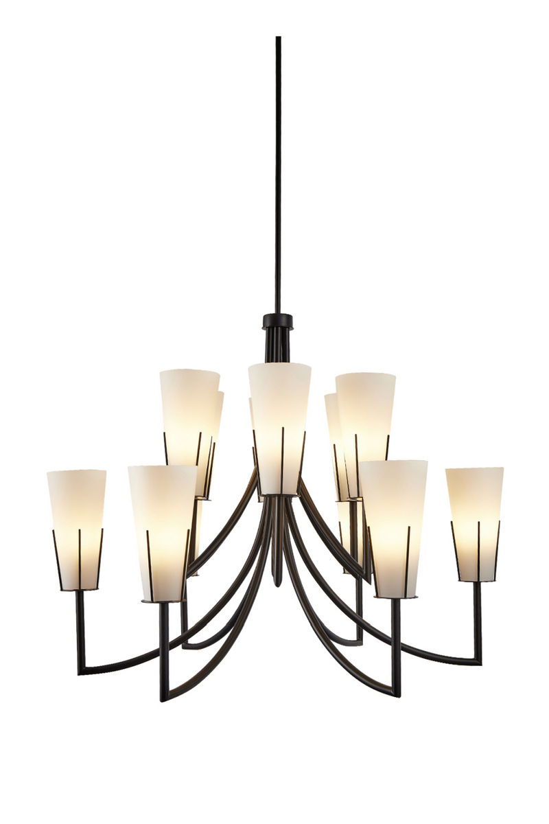 White Conical Glass Chandelier | Liang & Eimil Magestic  | Oroatrade.com