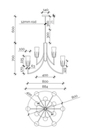 White Conical Glass Chandelier | Liang & Eimil Magestic  | Oroatrade.com