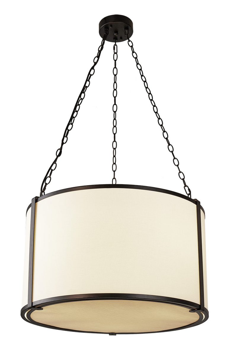 Black Framed Linen Pendant Lamp | Liang & Eimil Baltimore | Oroatrade.com