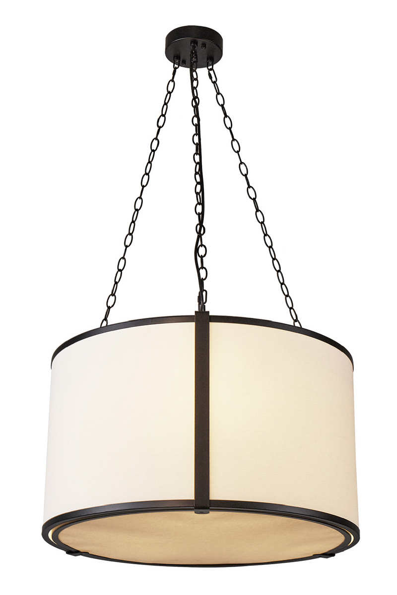 Black Framed Linen Pendant Lamp | Liang & Eimil Baltimore | Oroatrade.com