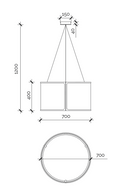 Black Framed Linen Pendant Lamp | Liang & Eimil Baltimore | Oroatrade.com