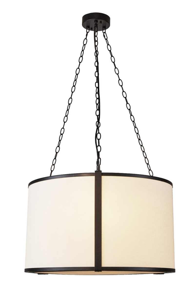 Black Framed Linen Pendant Lamp | Liang & Eimil Baltimore | Oroatrade.com