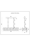 Alabaster Shades Linear Chandelier | Liang & Eimil Amatti | Oroatrade.com