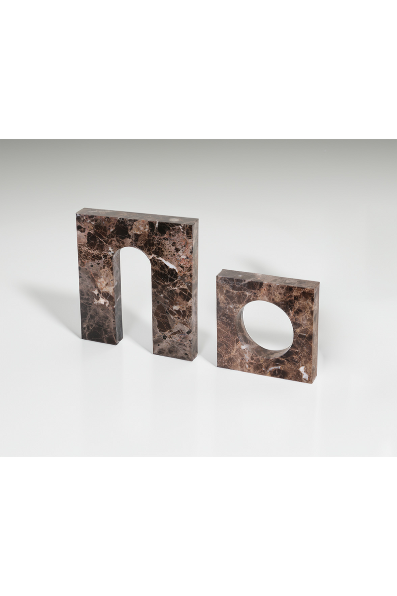 Brown Marble Square Sculpture | Liang & Eimil Nafello | Oroatrade.com