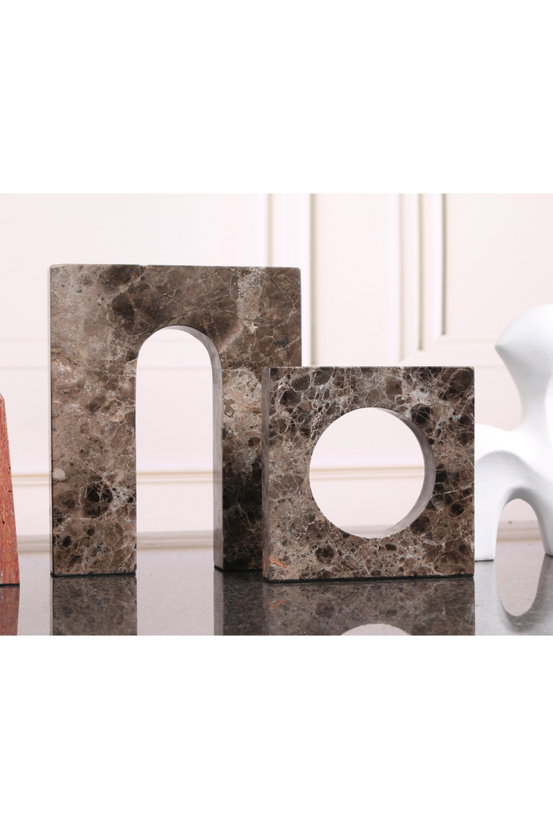 Brown Marble Square Sculpture | Liang & Eimil Nafello | Oroatrade.com