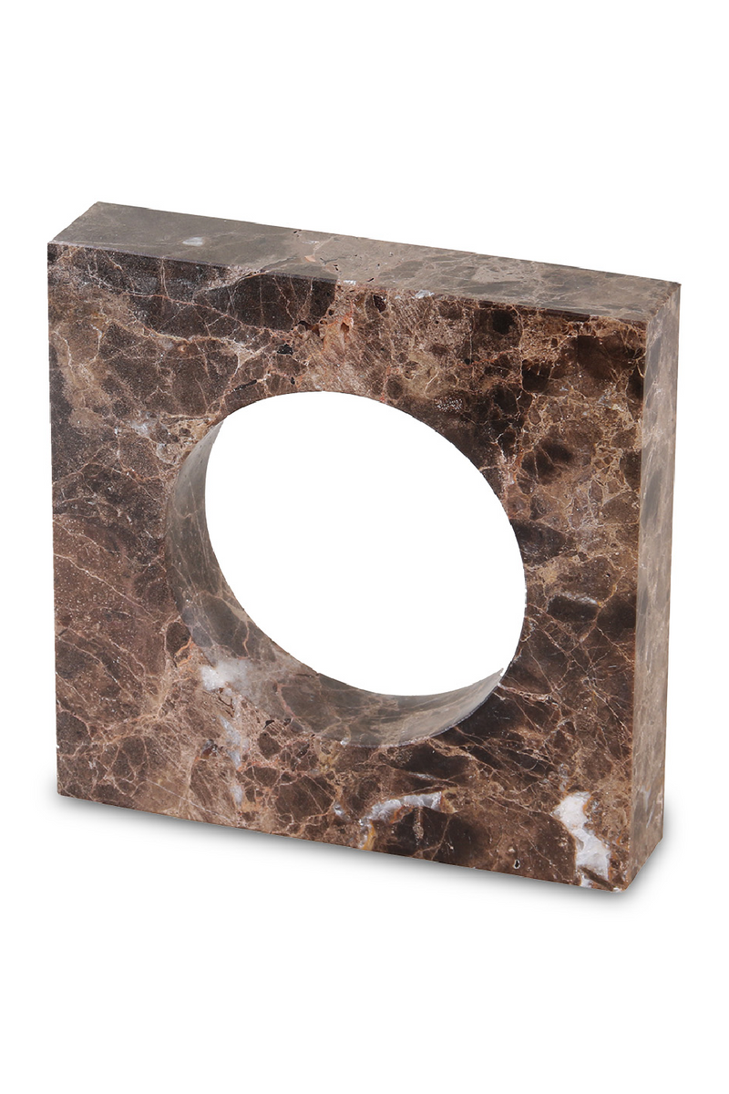 Brown Marble Square Sculpture | Liang & Eimil Nafello | Oroatrade.com