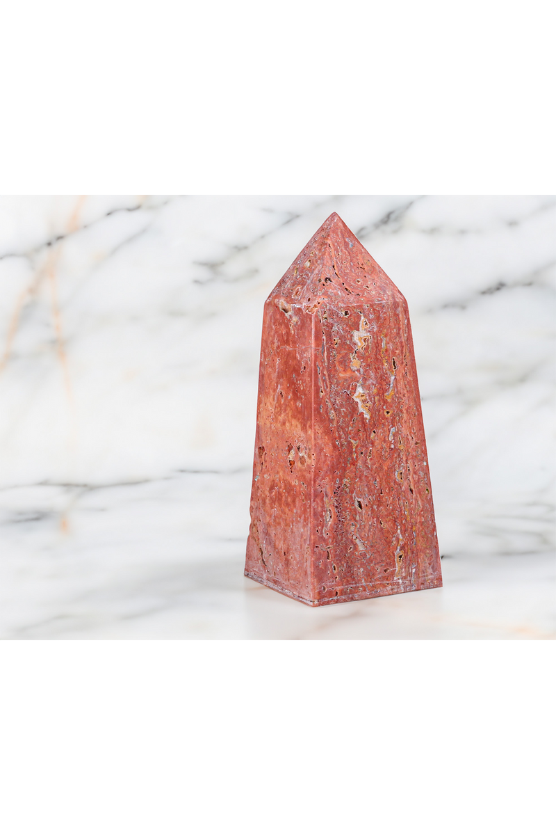 Red Ocher Pyramid Sculpture | Liang & Eimil Rory | Oroatrade.com