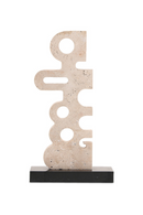 Beige Travertine Modern Sculpture | Liang & Eimil Sculpted Serenity | Oroatrade.com
