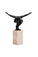 Kneeling Bronze Human Sculpture | Liang & Eimil Wings of Freedom | Oroatrade.com