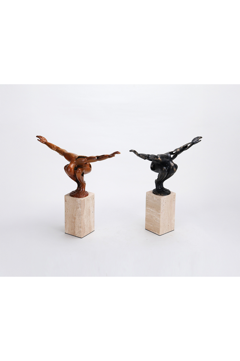 Kneeling Bronze Human Sculpture | Liang & Eimil Wings of Freedom | Oroatrade.com