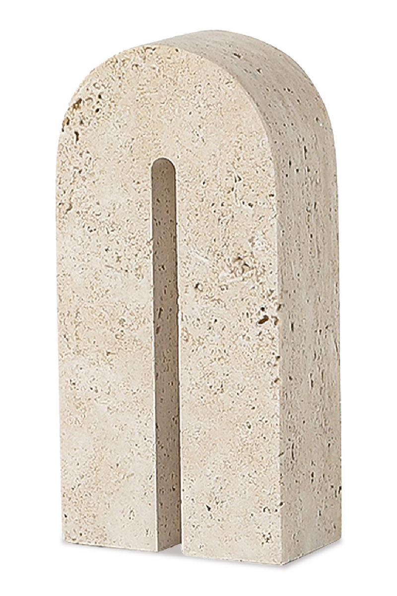 Beige Travertine Arched Sculpture | Liang & Eimil Dolmi | Oroatrade.com
