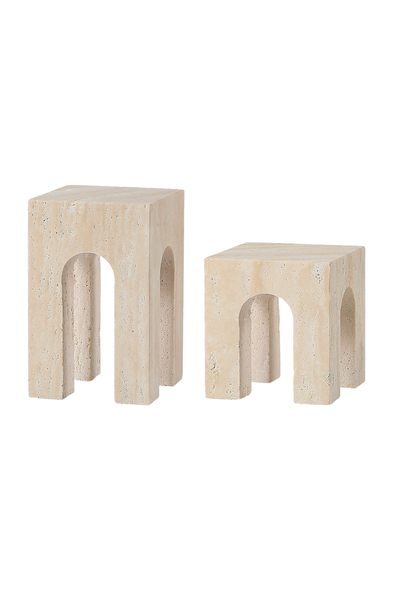 Beige Travertine Sculpture | Liang & Eimil Porte | Oroatrade.com