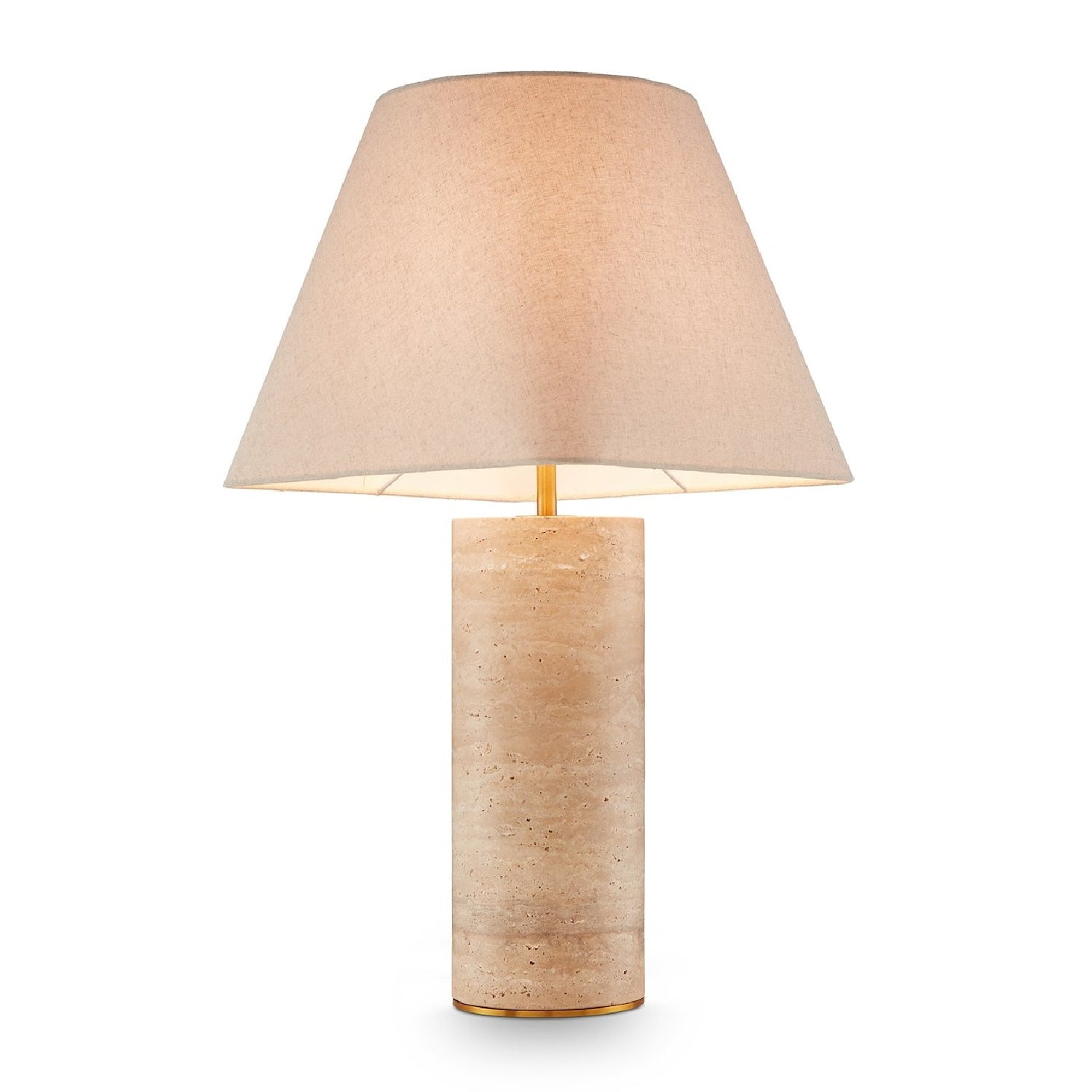 Cylindrical Travertine Table Lamp | Liang & Eimil Corina | Oroa Trade