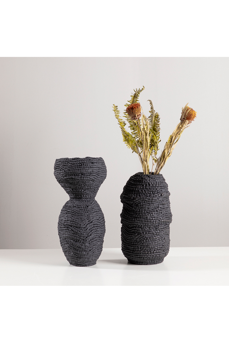 Hourglass Textured Ceramic Vase | Liang & Eimil Micah | Oroatrade.com